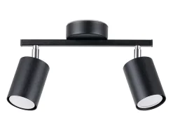 Sollux Lighting Lámparas de techo Torim minimalista de acero - 2 fuentes luminosas 4000K - L.26 x A.20 cm - Negro Discount