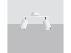 Sollux Lighting Lámparas de techo Torim minimalista de acero - 2 fuentes luminosas 3000K - L.26 x A.20 cm - Blanco Clearance