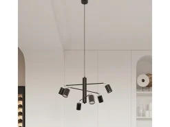Sollux Lighting Lámparas de techo Torim moderno de acero - 6 fuentes luminosas 3000K - L.135 x A.20 cm - Negro Online