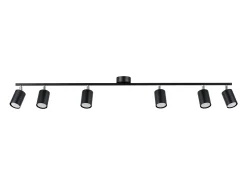 Sollux Lighting Lámparas de techo Torim moderno de acero - 6 fuentes luminosas 3000K - L.135 x A.20 cm - Negro Online