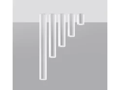 Discount Sollux Lighting Lámparas de techo Toris moderno de acero - 1 fuentes luminosas 3000K - L.6 x A.40 cm - Blanco