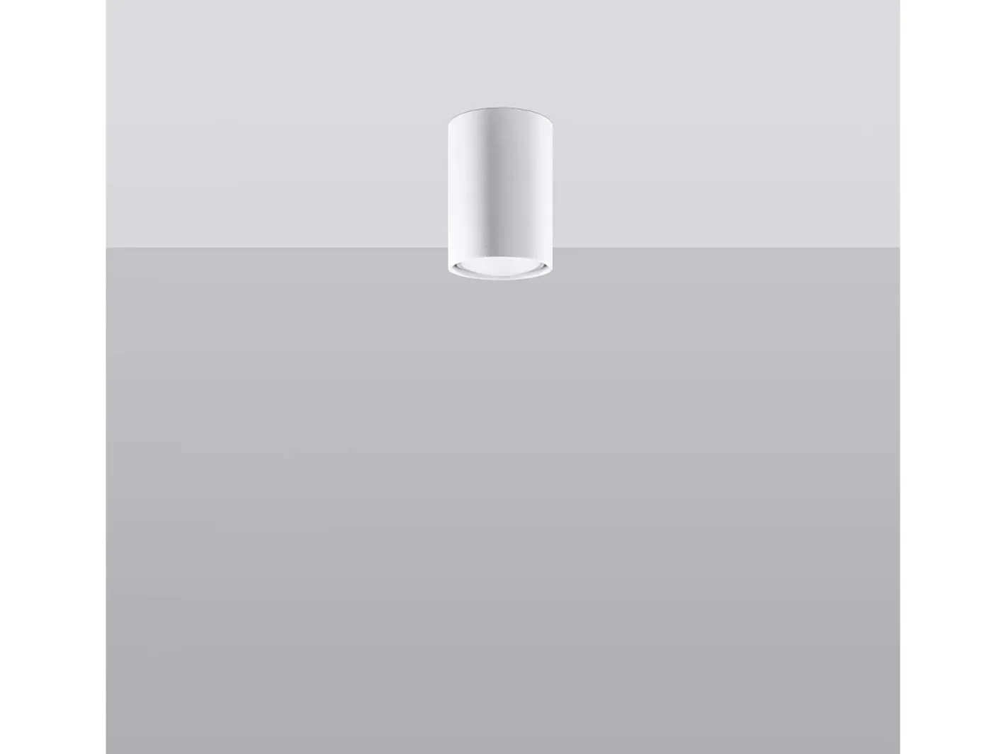Sollux Lighting Plafón-Lámparas de techo Toris moderno de acero - 1 fuentes luminosas 3000K - L.6 x A.10 cm - Blanco