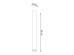 Sollux Lighting Plafón-Lámparas de techo Toris moderno de acero - 1 fuentes luminosas 4000K - L.6 x A.60 cm - Blanco