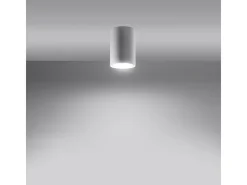 Sale Sollux Lighting Lámparas de techo Toris moderno de acero - 1 fuentes luminosas 4000K - L.6 x A.10 cm - Blanco