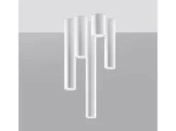 Sollux Lighting Lámparas de techo Toris moderno de acero - 1 fuentes luminosas 3000K - L.6 x A.60 cm - Blanco New