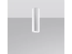 New Sollux Lighting Lámparas de techo Toris moderno de acero - 1 fuentes luminosas 3000K - L.6 x A.20 cm - Blanco