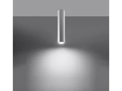 Clearance Sollux Lighting Lámparas de techo Toris moderno de acero - 1 fuentes luminosas 4000K - L.6 x A.40 cm - Blanco