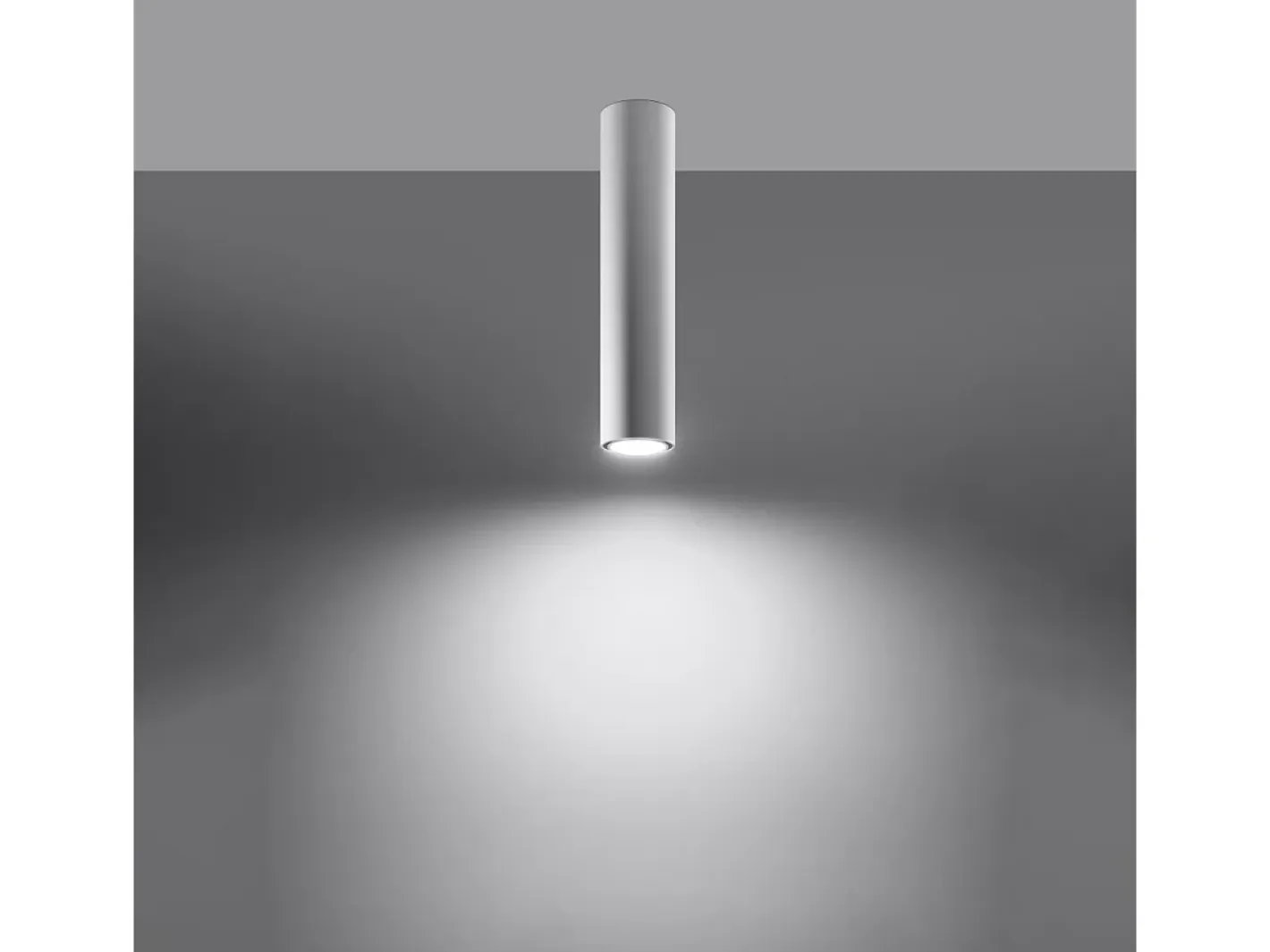 Clearance Sollux Lighting Lámparas de techo Toris moderno de acero - 1 fuentes luminosas 4000K - L.6 x A.40 cm - Blanco