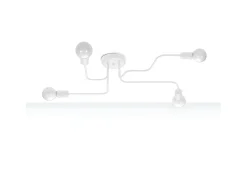 Sollux Lighting Lámparas De Techo Vector Industrial De Acero - 4 Fuentes Luminosas - L.78 X A.15,5 Cm - Blanco