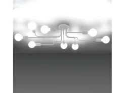 Sollux Lighting Lámparas De Techo Vector Industrial De Acero - 8 Fuentes Luminosas - L.103 X A.15,5 Cm - Blanco Sale