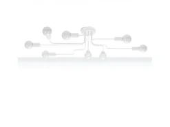 Sollux Lighting Lámparas De Techo Vector Industrial De Acero - 8 Fuentes Luminosas - L.103 X A.15,5 Cm - Blanco Sale