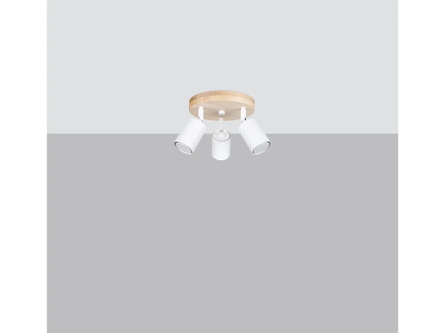 Sollux Lighting Lámparas De Techo Verdo Escandinavo De Acero/Madera - 3 Fuentes Luminosas - L.33 X A.17 Cm - Madera Blanca Blanco Best