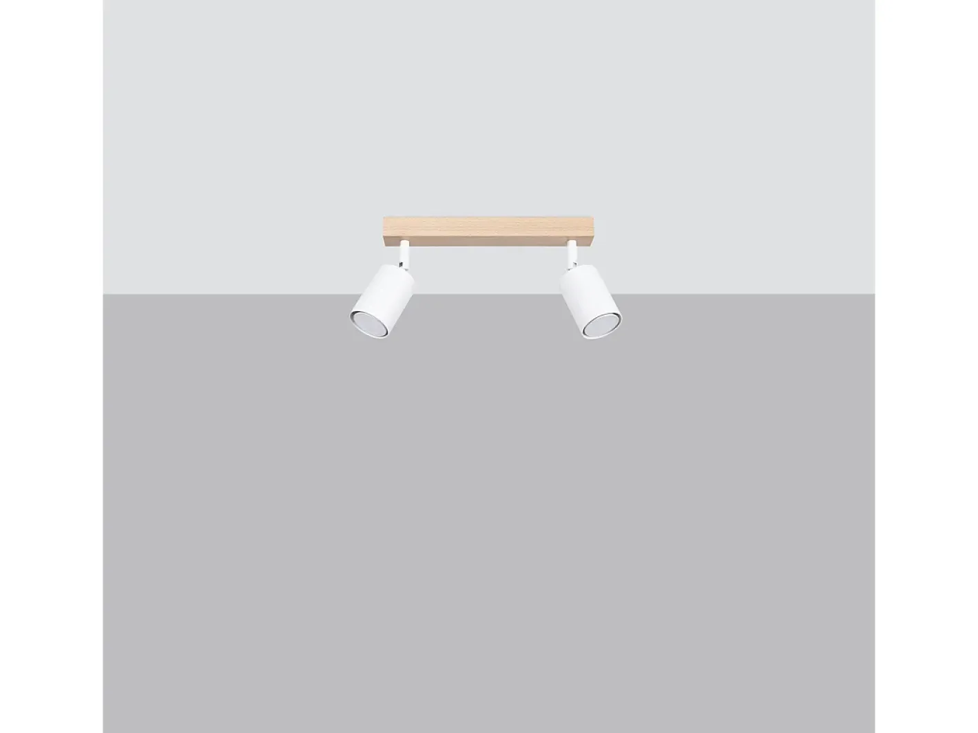 Sollux Lighting Lámparas De Techo Verdo Moderno De Acero/Madera - 2 Fuentes Luminosas - L.46 X A.17,5 Cm - Madera Blanca Blanco Discount