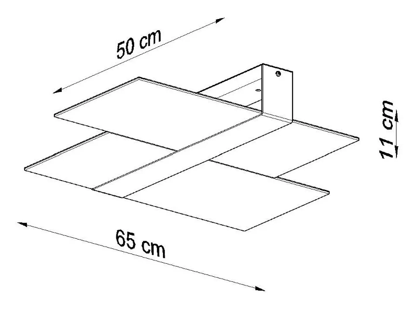 Sollux Lighting Plafón-Lámparas de techo Verre moderno de acero/vidrio - 2 fuentes luminosas 4000K - L.65 x A.11 cm - cromo/blanco Gris