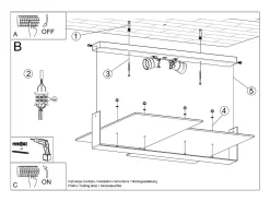 Sollux Lighting Plafón-Lámparas de techo Verre moderno de acero/vidrio - 2 fuentes luminosas 4000K - L.65 x A.11 cm - Blanco