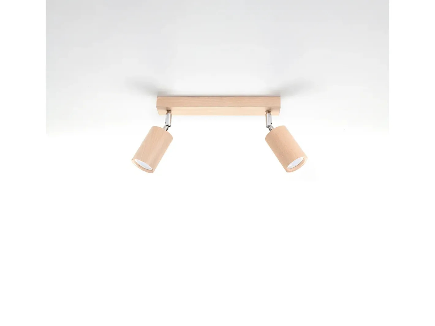 Sollux Lighting Lámparas de techo Vorix escandinavo de madera - 2 fuentes luminosas 3000K - L.30 x A.20 cm - madera natural Color natural claro Discount