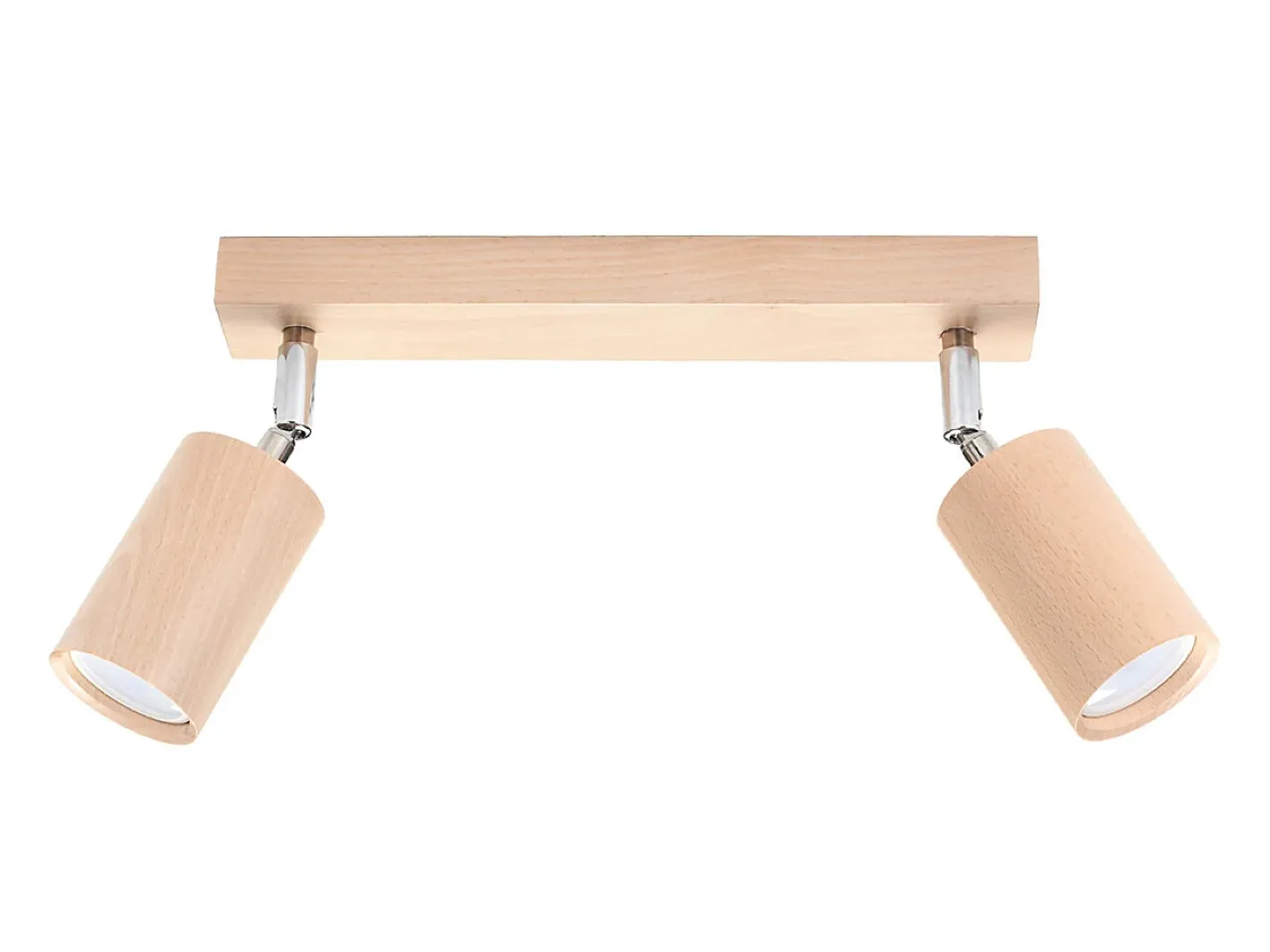 Sollux Lighting Lámparas de techo Vorix escandinavo de madera - 2 fuentes luminosas 3000K - L.30 x A.20 cm - madera natural Color natural claro Discount