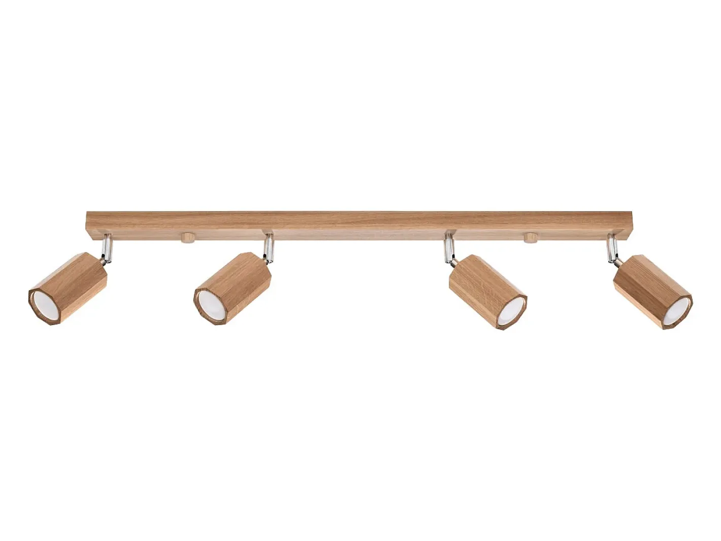 Sollux Lighting Lámparas de techo Xenor escandinavo de madera - 4 fuentes luminosas 3000K - L.80 x A.20 cm - roble Marru00f3n Discount