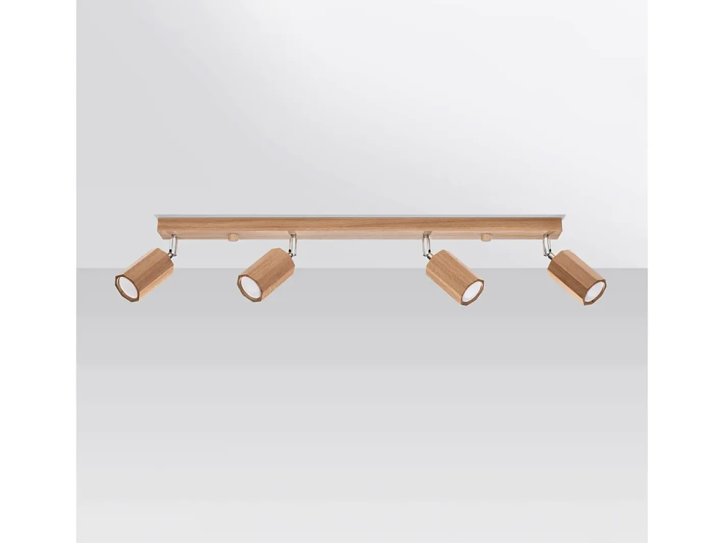 Sollux Lighting Lámparas de techo Xenor escandinavo de madera - 4 fuentes luminosas 3000K - L.80 x A.20 cm - roble Marru00f3n Discount
