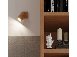 Sollux Lighting Plafón-Lámparas de techo Xenor escandinavo de madera - 1 fuentes luminosas 3000K - L.6 x A.30 cm - roble Marru00f3n