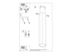 Sollux Lighting Plafón-Lámparas de techo Xenor escandinavo de madera - 1 fuentes luminosas 3000K - L.6 x A.30 cm - roble Marru00f3n