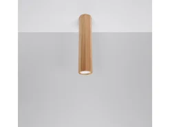 Sollux Lighting Plafón-Lámparas de techo Xenor escandinavo de madera - 1 fuentes luminosas 3000K - L.6 x A.30 cm - roble Marru00f3n