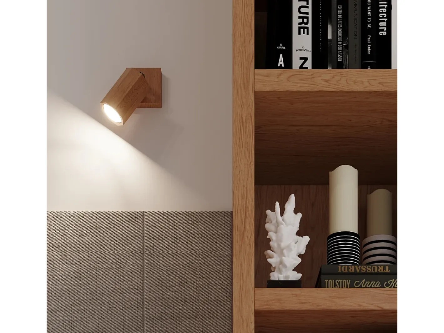 Sollux Lighting Plafón-Lámparas de techo Xenor escandinavo de madera - 2 fuentes luminosas 3000K - L.30 x A.20 cm - roble Marru00f3n