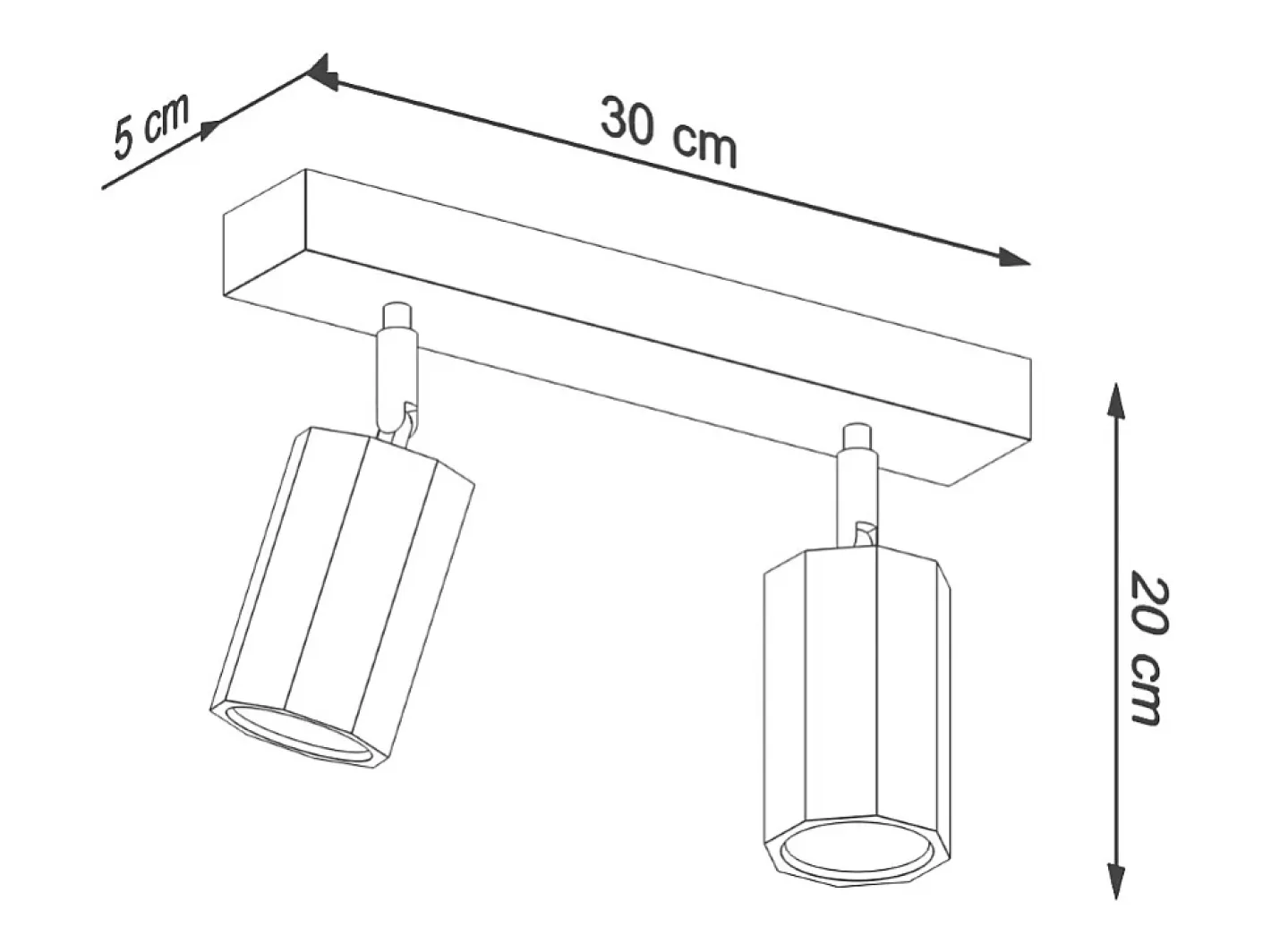 Sollux Lighting Plafón-Lámparas de techo Xenor escandinavo de madera - 2 fuentes luminosas 3000K - L.30 x A.20 cm - roble Marru00f3n
