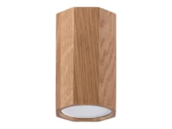 Hot Sollux Lighting Lámparas de techo Xenor escandinavo de madera - 1 fuentes luminosas 4000K - L.6 x A.10 cm - roble Marru00f3n