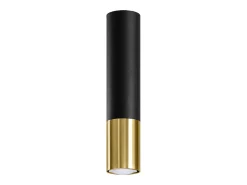 Sollux Lighting Lámparas de techo Zarpex moderno de acero - 1 fuentes luminosas 4000K - L.6 x A.29 cm - oro Negro Sale