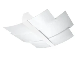 Sollux Lighting Lámparas de techo Zelora moderno de acero/vidrio - 3 fuentes luminosas 3000K - L.61 x A.7 cm - Blanco Best
