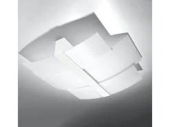 Sollux Lighting Lámparas de techo Zelora moderno de acero/vidrio - 3 fuentes luminosas 3000K - L.61 x A.7 cm - Blanco Best