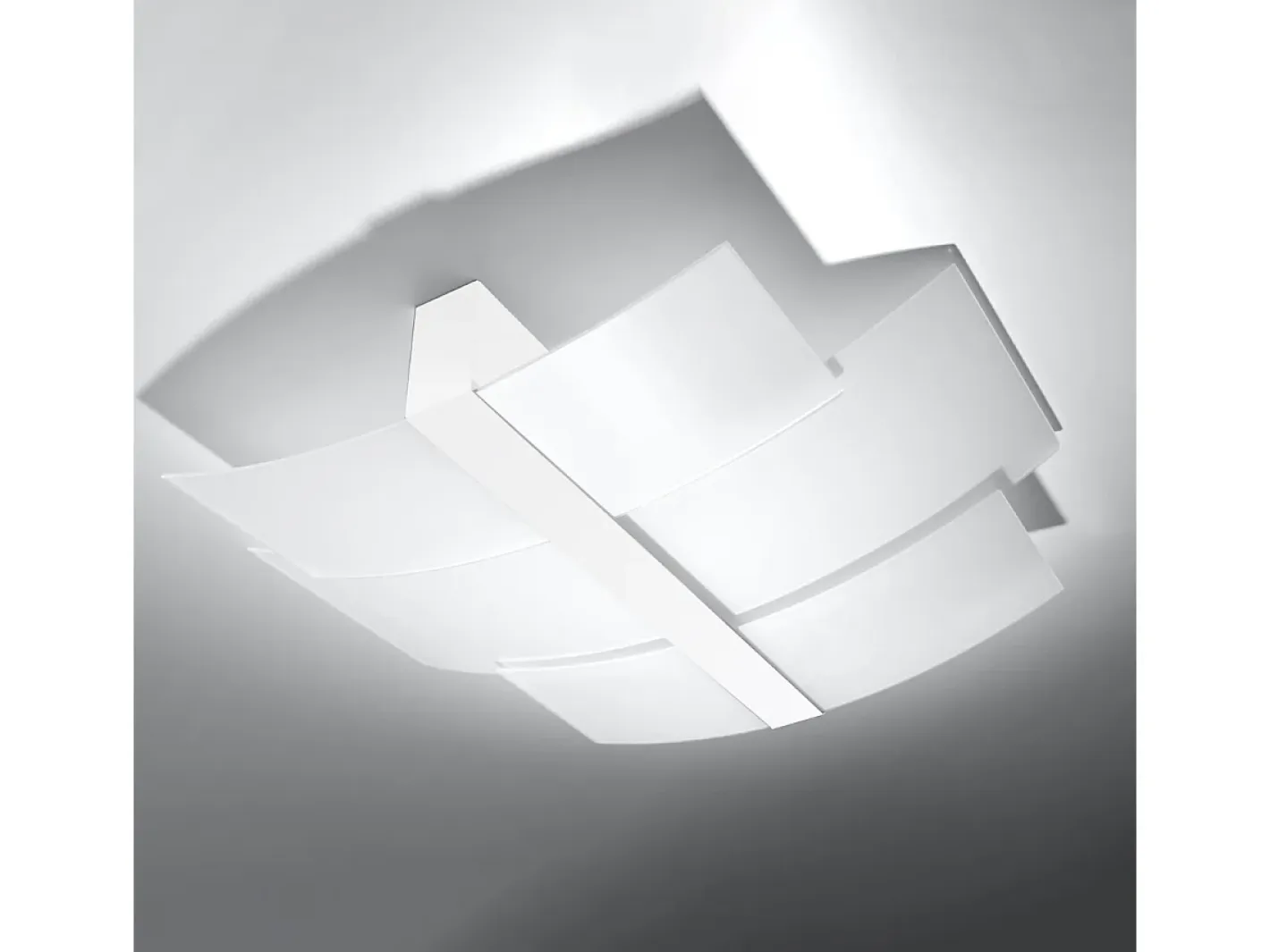 Sollux Lighting Lámparas de techo Zelora moderno de acero/vidrio - 3 fuentes luminosas 3000K - L.61 x A.7 cm - Blanco Best
