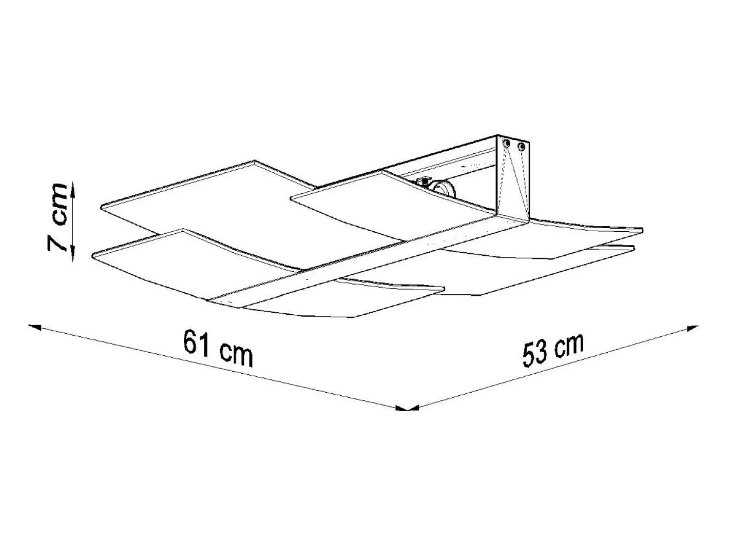 Sollux Lighting Lámparas de techo Zelora moderno de acero/vidrio - 3 fuentes luminosas 3000K - L.61 x A.7 cm - Blanco Best