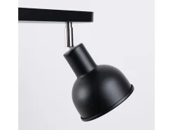 Sollux Lighting Plafón-Lámparas de techo Zenda desván de acero - 2 fuentes luminosas 4000K - L.47 x A.18,5 cm - Negro