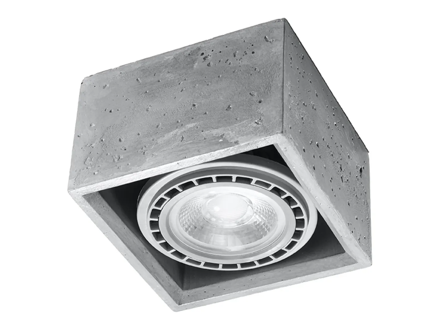 Sollux Lighting Lámparas de techo Zentra industrial de concreto - 1 fuentes luminosas 3000K - L.14 x A.9 cm - Gris Clearance