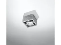 Sollux Lighting Lámparas de techo Zentra industrial de concreto - 1 fuentes luminosas 3000K - L.14 x A.9 cm - Gris Clearance