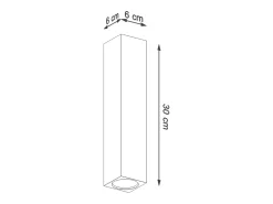 Sollux Lighting Lámparas de techo Zezu escandinavo de madera - 1 fuentes luminosas 3000K - L.6 x A.30 cm - roble Marru00f3n Clearance