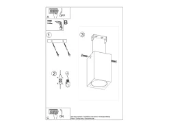 Sollux Lighting Plafón-Lámparas de techo Zezu escandinavo de madera - 1 fuentes luminosas 4000K - L.6 x A.10 cm - roble Marru00f3n