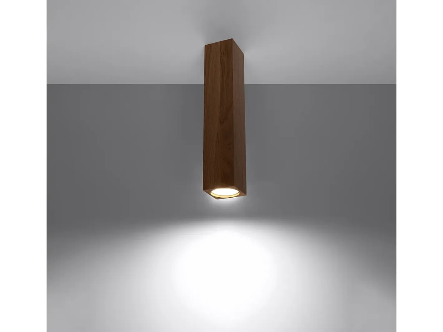 Sollux Lighting Lámparas de techo Zezu escandinavo de madera - 1 fuentes luminosas 4000K - L.6 x A.30 cm - roble Marru00f3n
