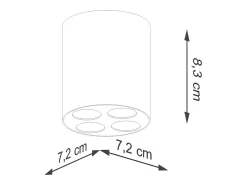 Sollux Lighting Lámparas De Techo Zoe Minimalista De Aluminio - 4 Fuentes Luminosas - L.7,2 X A.8,3 Cm - Negro Discount