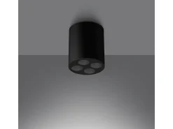 Sollux Lighting Lámparas De Techo Zoe Minimalista De Aluminio - 4 Fuentes Luminosas - L.7,2 X A.8,3 Cm - Negro Discount