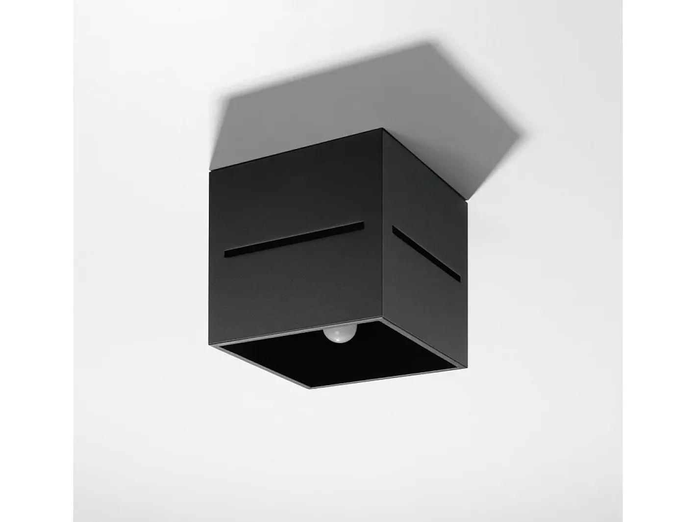 Hot Sollux Lighting Lámparas de techo Zorbo moderno de aluminio - 1 fuentes luminosas 3000K - L.10 x A.10 cm - Negro