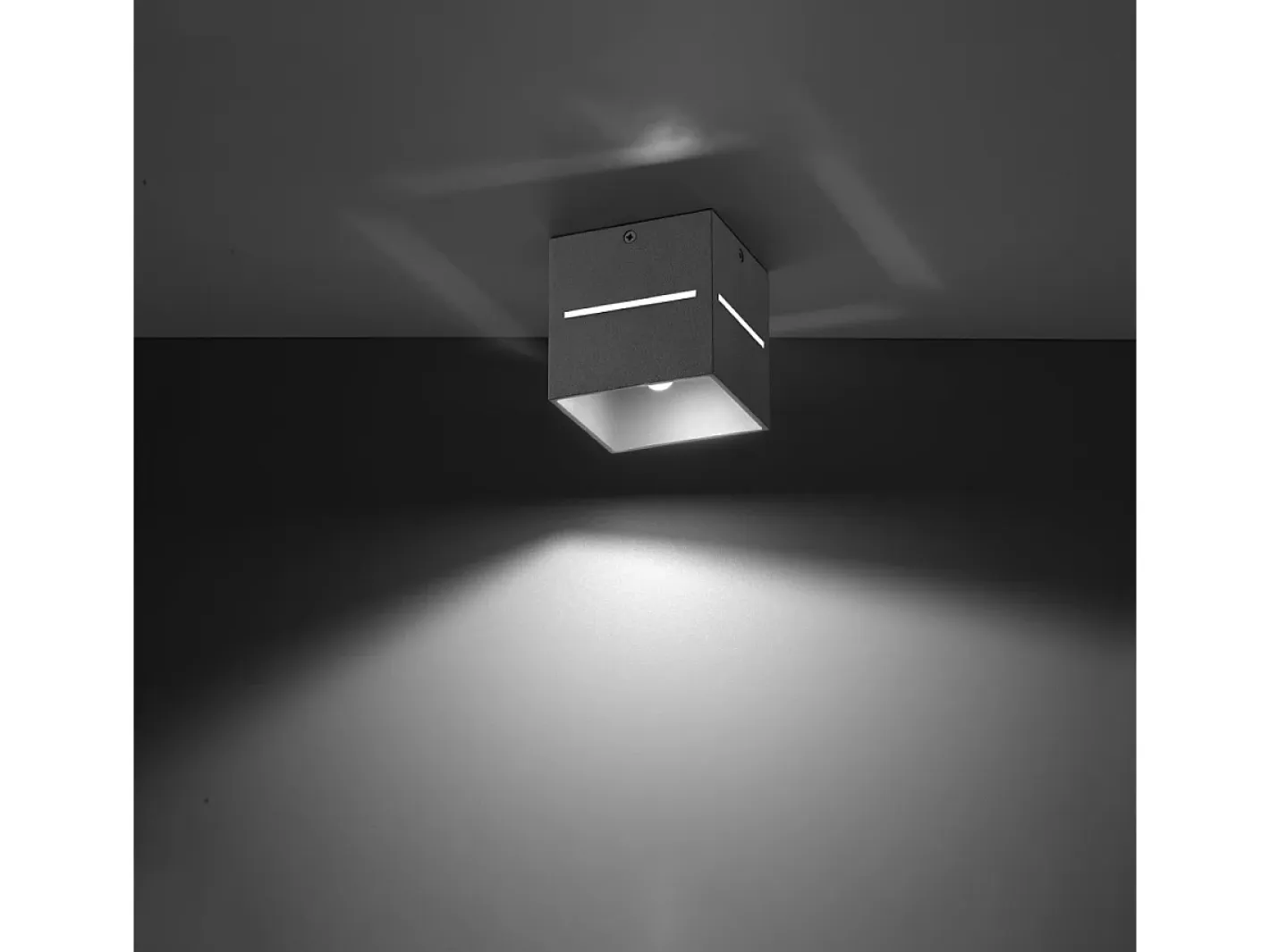 Clearance Sollux Lighting Lámparas de techo Zorbo moderno de aluminio - 1 fuentes luminosas 4000K - L.10 x A.10 cm - Gris
