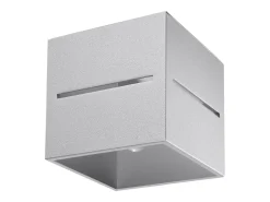 Clearance Sollux Lighting Lámparas de techo Zorbo moderno de aluminio - 1 fuentes luminosas 4000K - L.10 x A.10 cm - Gris