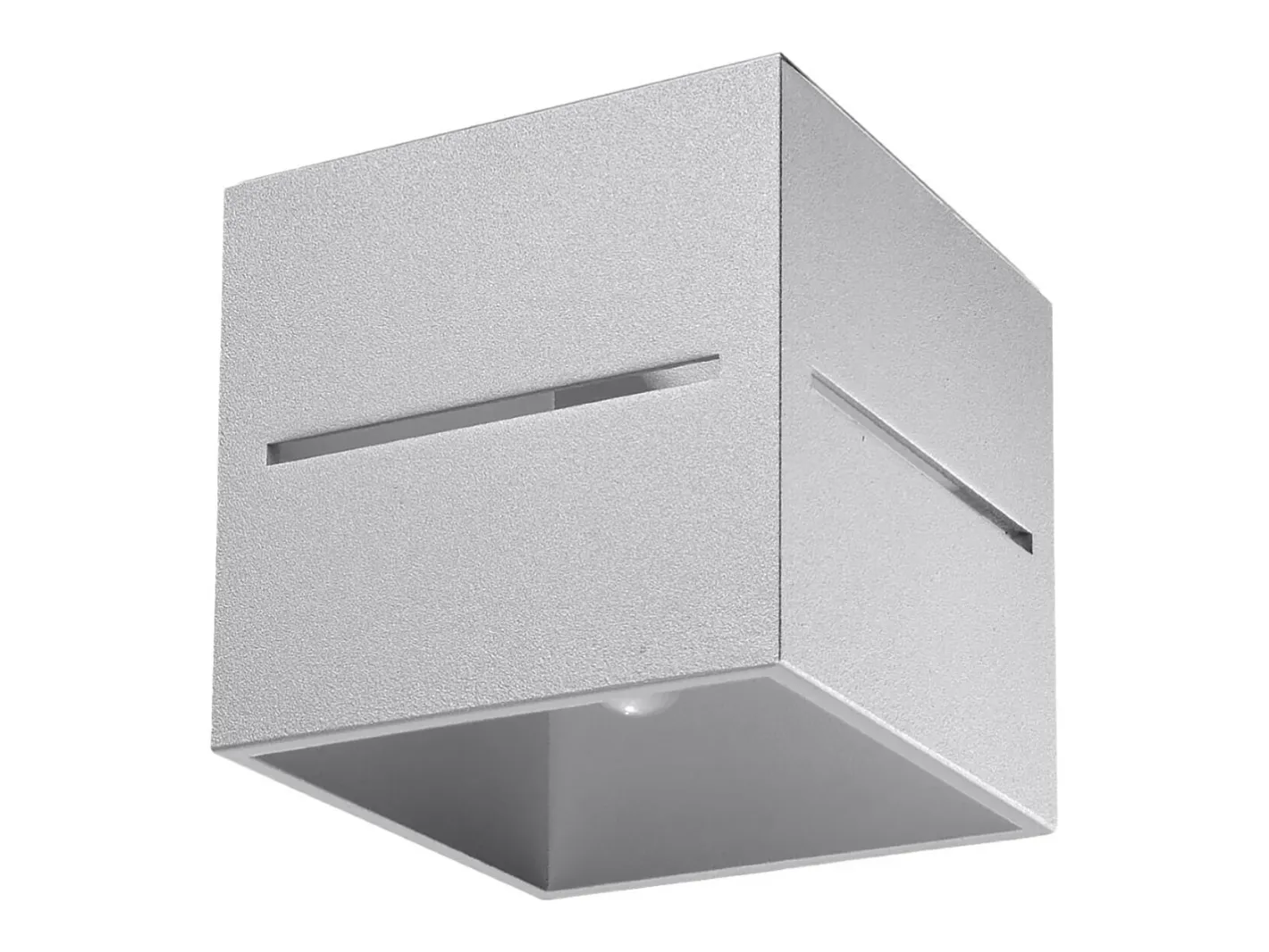 Clearance Sollux Lighting Lámparas de techo Zorbo moderno de aluminio - 1 fuentes luminosas 4000K - L.10 x A.10 cm - Gris