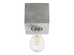 Sollux Lighting Plafón-Lámparas de techo Zxina industrial de concreto - 1 fuentes luminosas 4000K - L.10 x A.10 cm - Gris