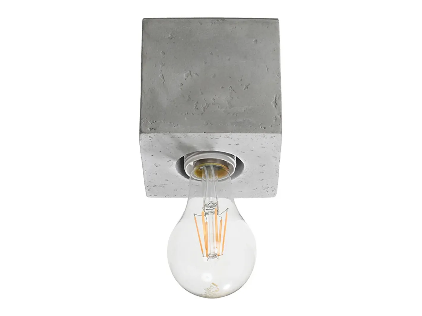 Sollux Lighting Plafón-Lámparas de techo Zxina industrial de concreto - 1 fuentes luminosas 4000K - L.10 x A.10 cm - Gris