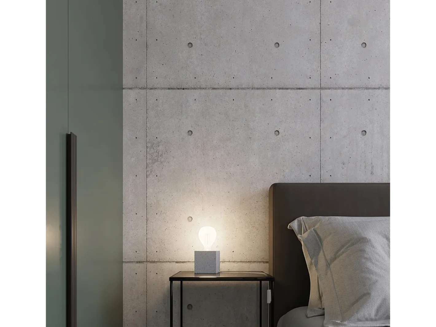 Sollux Lighting Plafón-Lámparas de techo Zxina industrial de concreto - 1 fuentes luminosas 4000K - L.10 x A.10 cm - Gris