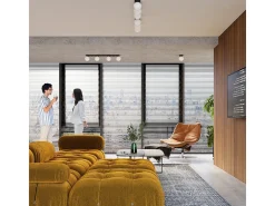 Sollux Lighting Lámparas de techo Zynfi moderno de acero/vidrio - 3 fuentes luminosas 4000K - L.50 x A.14,5 cm - Negro Hot